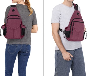 Custom Printed Crossbody Chest Bag Daypack for Hiking Travel Cycling Camping Fully Sublimated Crossbody Bag - Product Image 3