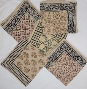 Lot de bandanas en coton imprimés à la main, style bohème ethnique, teints à la main effet soleil, 100 % coton, respectueux de l'environnement - Product Image 6
