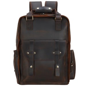 Travel Top Rated Genuine Leather Vintage Laptop <b>Backpack</b> <b>Waterproof</b> Anti-Theft Duty Travel Rucksack LBP-0438 - Product Image 2