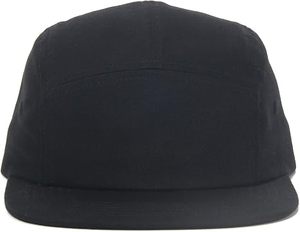 Casquette de baseball unisexe en jean 5 panneaux, bleu marine uni, visière plate, en nylon, style sportif pour adultes, adaptée aux quatre saisons, coupe ajustée - Product Image 2
