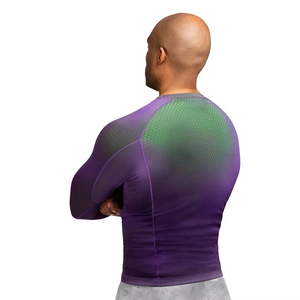 Men's Long Sleeve Breathable Eco-Friendly Anti-Bacterial Rash Guard <b>Surf</b> Shirt BJJ Compression Shirt with UPF50+ Quick Dry - Product Image 6