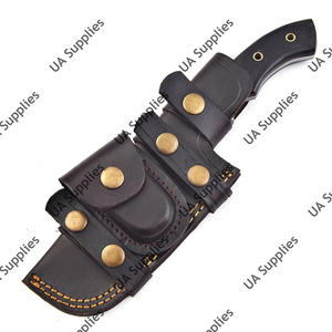 มีดติดตามแบบดามัสกัส สตีล สำหรับงานหนัก ใช้สำหรับล่าสัตว์ ตั้งแคมป์ พกพาประจำวัน เดินป่า ตกปลา ปลายใบมีดแบบคลิป คมกริบ ด้ามไมคาร์ต้า รับผลิตแบบ OEM ขั้นต่ำในการสั่งซื้อน้อย - Product Image 6