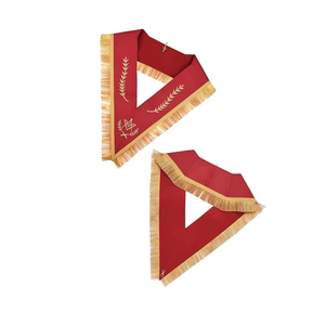 Delantal Masónico, Delantales de Regalia Masónica, Collar Masónico Bordado a Mano, Delantal Dorado de Gran Maestro de Logia Azul con Cadena y Collar - Product Image 5