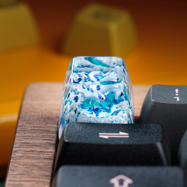 Keycaps Mystical Forest Artisan, Custom Artisan Keycaps, Keycaps Anime Cute, Green Keycaps, Keycaps Set, Wooden Keycaps