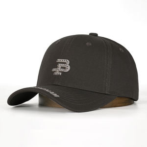 Black Knitted 100% Cotton Breathable <b>Waterproof</b> Seamless Fusing Anti-Wrinkle Pocket Baseball <b>Cap</b> Solid Color Casual Style Men's - Product Image 4
