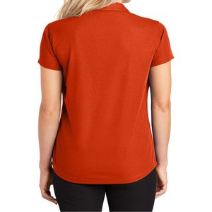 Women's Solid Color <b>Polo</b> Shirt Short Sleeve Knitted 100% Polyester Casual Wear <b>Orange</b> - Product Image 6