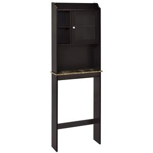 Mobiletto Moderno in Legno Espresso per Bagno, Salvaspazio Sopra il WC, Organizzazione per Arredamento Casa - Product Image 6