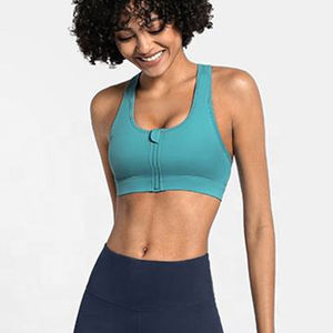 Soutien-gorge de sport personnalisé de qualité supérieure, design haut de gamme, maintien élevé avec dos nageur, légèrement doublé, respirant et sans coutures - Product Image 3