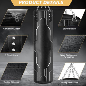 Wholesale Rate With Own Logo OEM Service Genuine <b>Leather</b> Punching & Sand Bags For Adults Fighting Training Cheap Price - Product Image 4