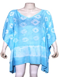 2024 Tie Dye Bikini Cover Ups para mujeres 100% rayón traje de baño cubierta hecha a mano Vestido de playa con patrón impreso - Product Image 4