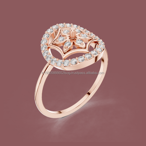 10K Handmade Designer <b>Ring</b> in Silver with <b>CZ</b> Stones - Product Image 1