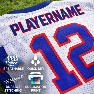 Uniforme personalizado de fútbol americano para escuelas, de secado rápido, tela de poliéster transpirable, nombre y número del jugador sublimados. - Product Image 3