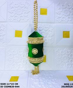 Craftstages International Handmade Metal Velvet <b>Clutch</b> Evening <b>Bag</b> <b>Wedding</b> Fashionable Pearl Heart Pattern Satin Lining Flap - Product Image 3