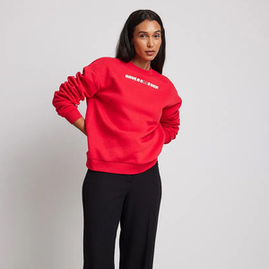Sudadera Oversize para Mujer, 100% Algodón, con Logo Personalizado, Cuello Redondo, Estilo Urbano, Sudadera Blanca al por Mayor, Sudadera Personalizada para Mujer - Product Image 1