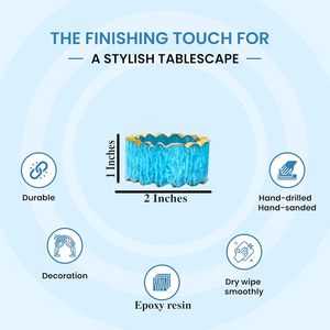 Resin Napkin <b>Rings</b> - 12-Pcs Handmade Elegant Napkin Holders for Table Décor, Dining, Weddings, Holidays & Special Events - - Product Image 1