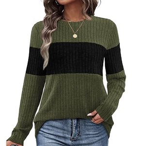 Suéter Cardigan Térmico Cálido de Dos Colores con Cuello Redondo y Tejido Jacquard para Mujer, Ropa de Invierno, Suéter Oversize con Tejido de Canalé para Otoño - Product Image 2