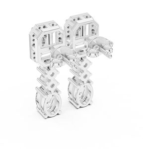 ต่างหูทรงหยดน้ำประดับมรกตทำมือ ตัวเรือนทองคำชมพู 14K ประดับเพชรทรงเหลี่ยมแบบสเต็ปคัท เพชรเลี้ยงในห้องปฏิบัติการ ต่างหูระย้าหรูหรา เครื่องประดับชั้นดี - Product Image 6