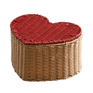 Cesta de Mimbre en Forma de Corazón para Niños, Cesta de Almacenamiento y Organización de Juguetes Infantiles Tejida Naturalmente, Venta al por Mayor OEM Vietnam - Product Image 4