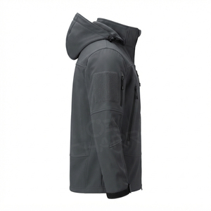 CHARR <b>Men's</b> Winter Soft Shell <b>Jacket</b> <b>Men's</b> Soft <b>Jacket</b> <b>Fleece</b>-<b>lined</b> Thickened Waterproof Outdoor Sportswear - Product Image 3