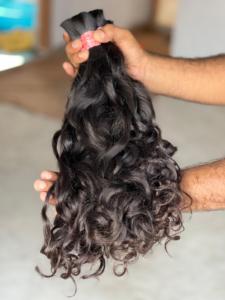 Extensiones de Cabello Humano Remy Indio a Granel, Ondulado Profundo, Doble Trama, Color Rosa y Negro - Product Image 2