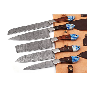 Ensemble de couteaux de cuisine Damas professionnels, couteaux de chef faits à la main avec manche en bois, couteaux de cuisine 67 couches ambidextres, vente en gros - Product Image 1