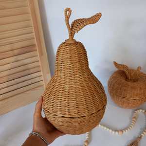 Ventilateur mural en bambou fait main, décoration bohème tissée, pompon rose naturel, décoration murale écologique, fournisseur OEM Vietnam - Product Image 6