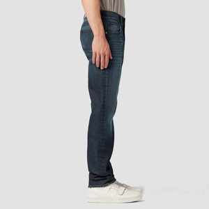 Jean en denim délavé respirant coupe droite vintage pour homme, taille mi-haute, coupe régulière, en coton, décontracté, pour l'automne - Product Image 3