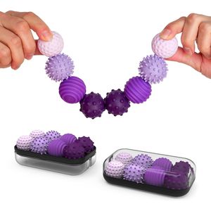 Fidget Spinner Magnetico in Silicone con Sfere, Divertente e Antistress per Adulti, con Fossette e Onde Texturizzate, Allevia Stress e Ansia - Product Image 1