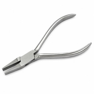 Pince à bec plat 130 mm en acier inoxydable INOX, outil de pliage de fil pour la fabrication de bijoux ZetomedPro - Product Image 1