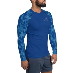 Nouveau Style Hommes Imprimé À Manches Longues BJJ Rash Guard En Gros Sur Mesure Compression Porter Rash Guard - Product Image 3