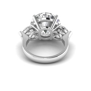 AJRETAIL Bague en diamant cultivé en laboratoire de 14.39 carats en or blanc clouté F couleur VS1 clarté IGI certifié classique pour tenue de fête unisexe - Product Image 3