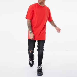 เสื้อยืดคอกลมแบบพื้นฐานขายส่ง ผ้าฝ้าย 100% ยูนิเซ็กส์ ผู้ชาย สั่งทำได้ ไซส์ใหญ่พิเศษ ผ้าฝ้าย 180gsm เสื้อยืดทรงหลวมไหล่ตก เสื้อยืดผู้ชาย - Product Image 3