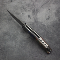 Couteau de poche pliant tactique de survie et de camping en acier Damas artisanal de luxe avec bois stabilisé, pivot en céramique et verrouillage Liner Lock