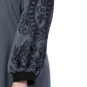 Abaya d'hiver en polaire de qualité supérieure avec fermeture éclair pour femme, robe islamique modeste, longueur cheville, manches longues, style élégant pour mariage, confortable - Product Image 3