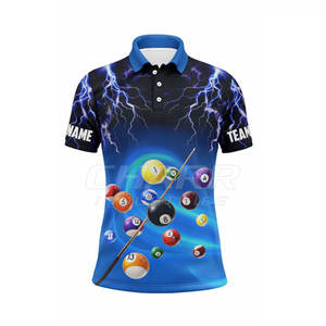 ผ้าแห้งเร็ว น้ำหนักเบา ระบายอากาศได้ดี ขนาดใหญ่พิเศษ ป้องกันแบคทีเรีย สำหรับนักกีฬาบิลเลียด  รับสั่งทำเสื้อบิลเลียดแบบซับลิเมชั่น - Product Image 5