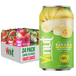 Vente en gros du meilleur prix boisson de jus de banane 330ml (11.1 floz) échantillon gratuit d'usine VINUT Vietnam et conception, marque privée, (OEM,ODM) - Product Image 1
