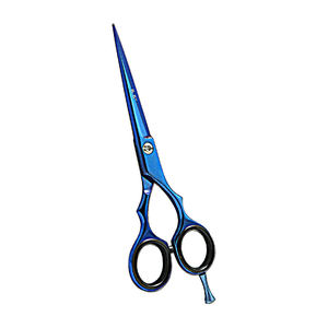 Ciseaux de coiffure professionnels UBI Blue, lame tranchante en acier inoxydable, manche moyen, pour droitiers, ciseaux à effiler les cheveux - Product Image 1