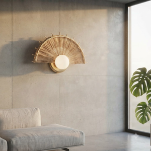 Rattan Wall Lamp Handmade Woven <b>Sconce</b> for Hotel Resort Interior <b>Lighting</b> Wholesale Supplier from Vietnam - Product Image 2
