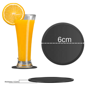 Non-Slip Round Soft Silicone Drink <b>Pad</b> Easy to <b>Clean</b> Diameter: 6cm - Product Image 4