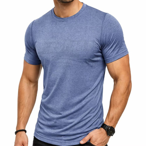 Camiseta Deportiva para Hombre, Color Sólido, Corte Regular, Ropa Deportiva Ligera y Transpirable, 100% Algodón, 180g, Uso Diario Informal - Product Image 2