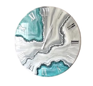 STYLES Horloge murale en résine époxy Résine époxy Salon meilleur qulatiye Meubles Décoration intérieure Horloge murale personnalisée meilleur - Product Image 4