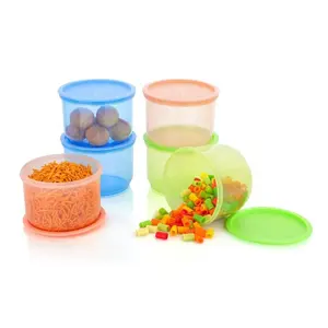 Contenitore rotondo in plastica per microonde di buona qualità per uso alimentare-500 ml di stoviglie e prodotti per la casa