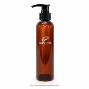 Botella Cosmética Redonda de PET Ámbar con Cuello de 24 mm, Tapa de Rosca de Plástico o Bomba Dosificadora para Champú y Productos para el Cuidado de la Piel, Fabricante de Envases - Product Image 4