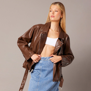 Vestes en cuir élégantes et respirantes, best-sellers, disponibles en différentes couleurs, au meilleur prix, vente directe, vestes en cuir véritable pour femmes - Product Image 5