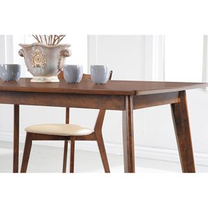 Retro Chestnut Dining <b>Table</b> with Angled <b>Legs</b> Vintage Style Furniture - Product Image 6
