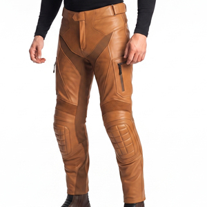 Wholesale Premium PU Leather Biker <b>Pants</b> for <b>Men</b> Elastic Waist Mid Slim Fit Fashion Motorbike <b>Pants</b> - Product Image 6