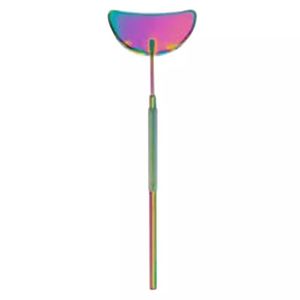 Miroir de poche cosmétique lumineux simple face en acier inoxydable, design élégant, prix usine, idéal pour les extensions de cils et la beauté - Product Image 1