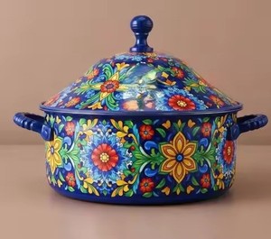 Plat de service émaillé arabe en forme de palmier et de croissant de lune, idéal pour garder les aliments au chaud pendant le Ramadan et la décoration de table de l'Aïd - Product Image 6
