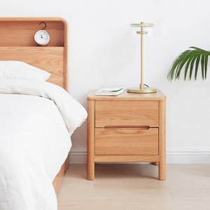 Table de chevet en teck massif en gros, design personnalisé, OEM ODM, mobilier de chambre à coucher, commande en gros, fournisseur exportateur - Product Image 3