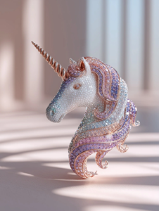 Broche en cristal tête de licorne, bijoux unisexes, cadeau, accessoire de mode - Product Image 2